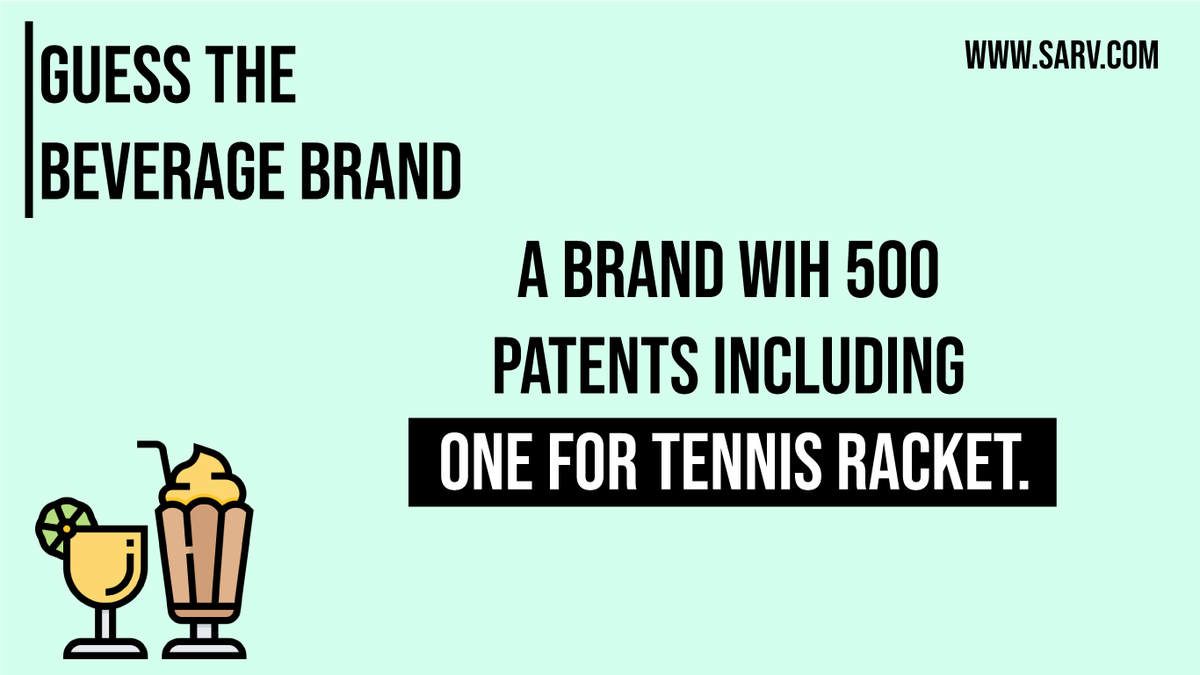 SarvOfficial's tweet photo. Guess The Beverage Brand. Quiz: 04
#Sarv #guessbeverage #brand #beverage #Tennis #questionoftheday #quiz #QuizTime #tuesday #ThursdayThoughts #thursdayvibes #commentbellow https://t.co/tmqu3VUd6Q