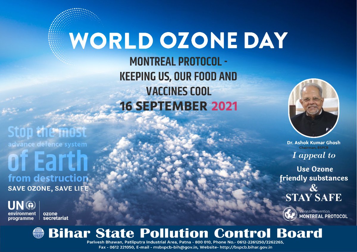 DEFCCOfficial's tweet photo. We are already witnessing the maleficent side of ignoring the health of our mother earth. Let's take a pledge to not cause harm to the environment anymore and use only #Ozonefriendly substances.
Let's protect the Earth's shield this World Ozone day.
#StaySafe #WorldOzoneDay2021 https://t.co/JUBfA2oA68