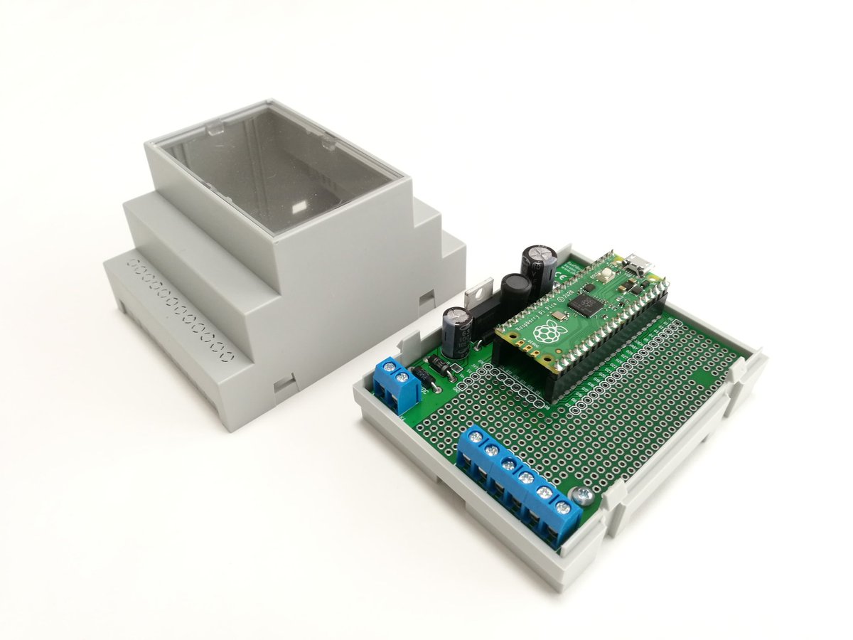 HWHardsoft's tweet photo. Raspberry Pico din rail enclosure kit for Raspberry Pi Pico
https://t.co/CViFPQDyVB
#dinrailmounting #enclosure #hutschiene #raspibox #raspberrypipico #industry40 #industrial #schaltschrank #cabinet #dinrail #zihatec https://t.co/KNfMbqe0TQ