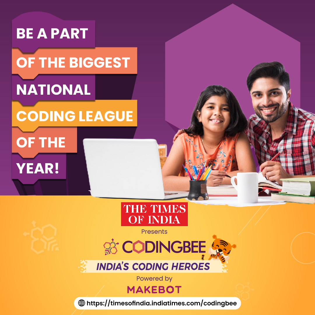 MyMakebot's tweet image. Become India's Coding Hero with Times of India, CodingBee.
Join the journey today - timesofindia.indiatimes.com/codingbee
#coding #codingforkids #codingchampionship #toi #htmlcss #javascript #ptyhon #innovation #aiandml