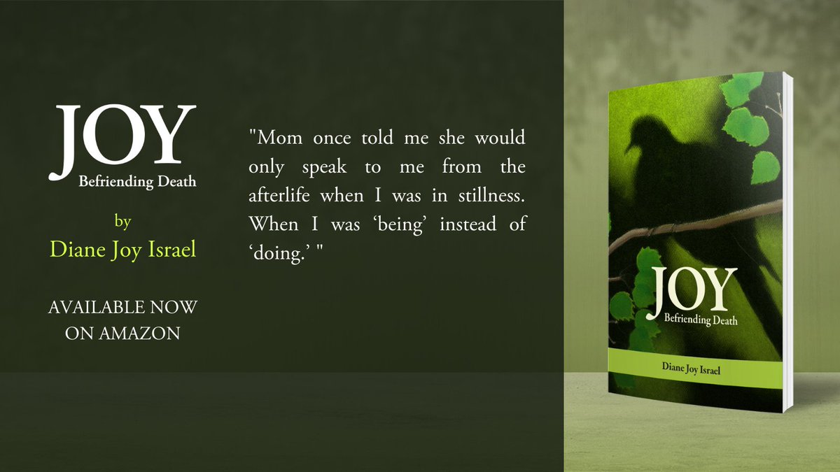 "Mom once told me she would only speak to me from the afterlife when I was in stillness. When I was ‘being’ instead of ‘doing.’"

amazon.com/Diane-Israel/e…