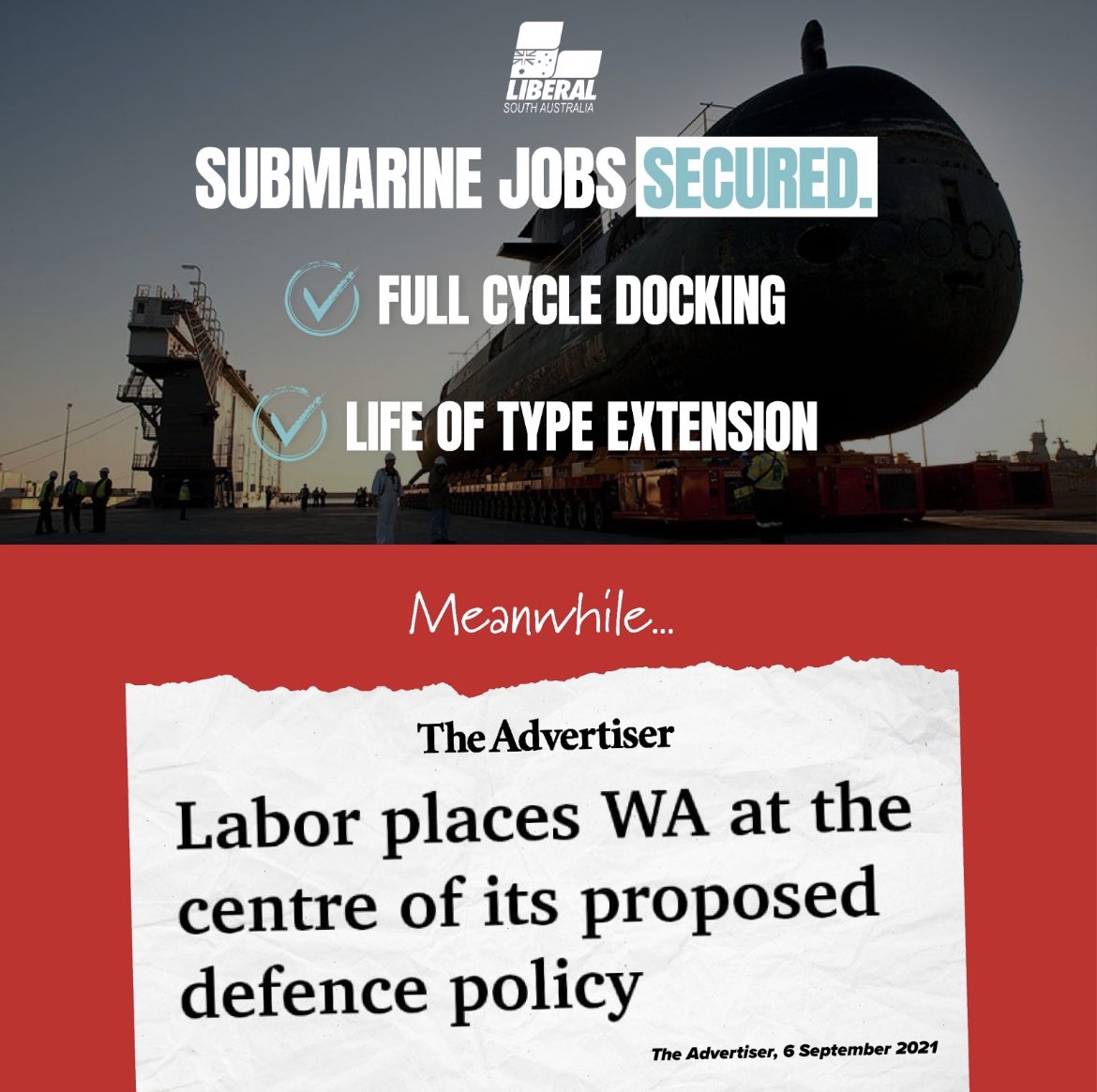 SALibMedia's tweet image. The Marshall Liberal Government is focussed on securing jobs today, tomorrow and for decades to come #delivering