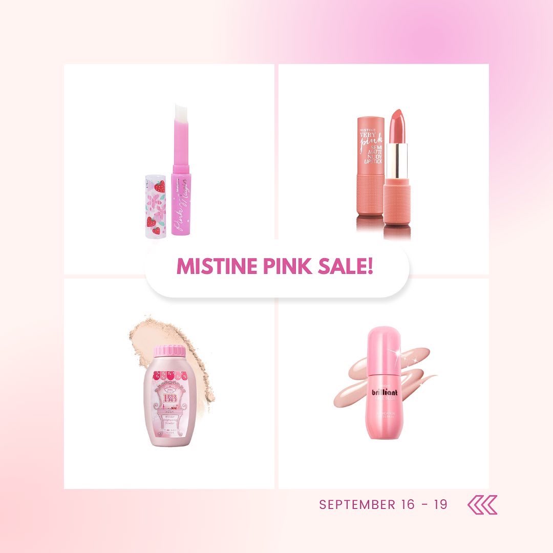 MistinePh's tweet photo. Snatch your favorite pink products at 30% off! 

Use code MISTPINK upon checkout.

Hurry and shop now!

🛒https://t.co/ZzhWONm6FO.
🛒https://t.co/s7MnRf0CS4

#Mistine #Mistineph #MistinePinkSale https://t.co/hWnL2EXbKZ