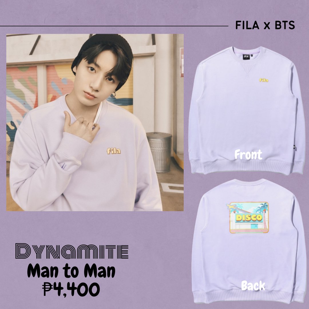 OneStopKShop17's tweet photo. Fila x BTS Dynamite Collection

Price + lsf

✅Official
✅With POB (photocard + strap keyring)

🏷bts wts lfb ph go rm jin suga jungkook sweatshirt
#OneStopKShopGO https://t.co/3eLpZcwdFF