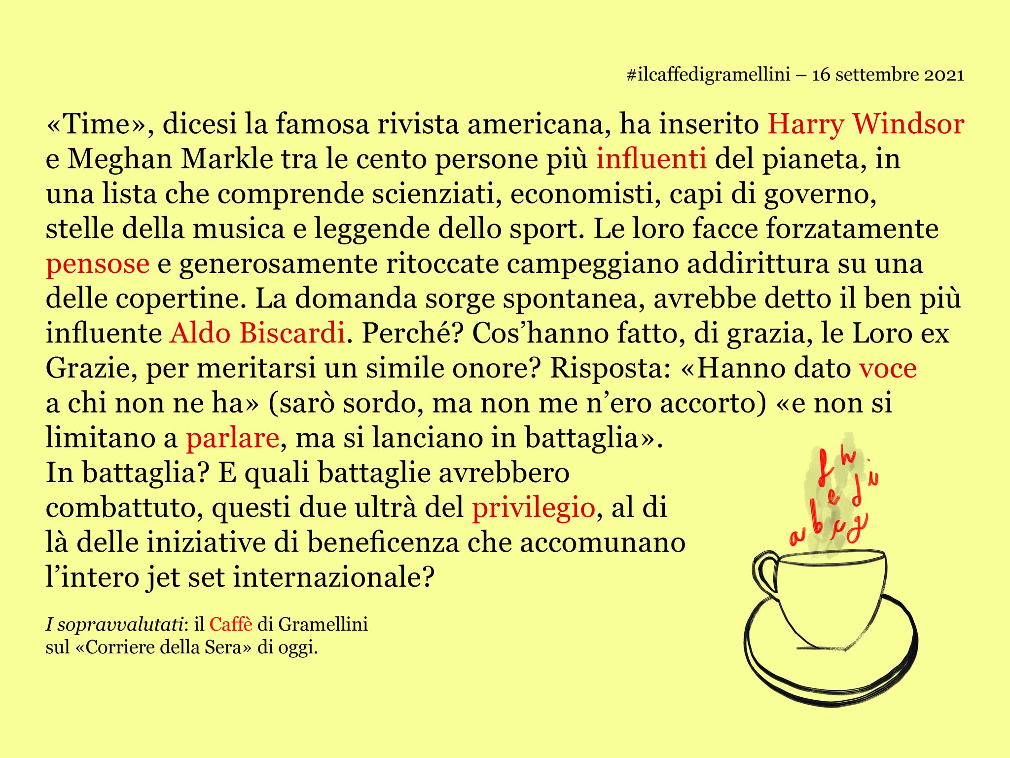 il caffè di gramellini di oggi
