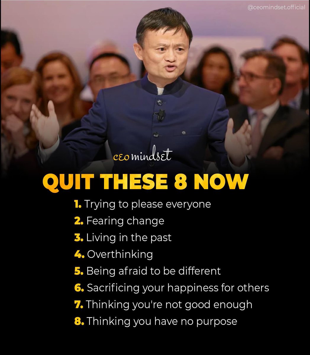 MoniraChann's tweet photo. AFFIRM NOW🔥
🔷 You will quit these 🔷
-----------------------
Cr:CEOmindset #CEO
.⁣
.⁣
.⁣
.⁣
.⁣
#inspiration #inspirationalquotes #motivation #motivationalquotes #success #successquotes #successmindset #successful #positivevibes #positivity #positivequotes #positivethinking https://t.co/R4tN3sX5L1