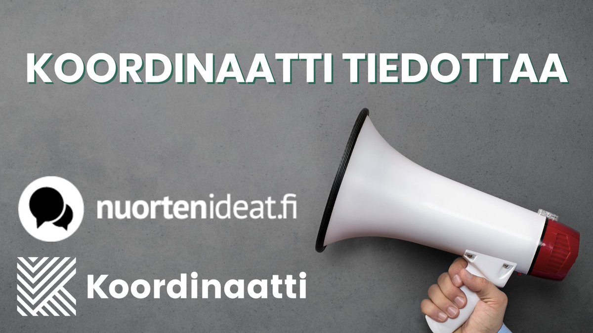 Koordinaatti kohdentaa viestintäänsä ja täten <a href="/Nuortenideat/">Nuortenideat.fi</a> tilille ei enää aktiivisesti tuoteta sisältöä, vaan julkaisut tullaan keskittämään @Koordinaatti tilille. #Nuortenideat #Nuoret #Koordinaatti