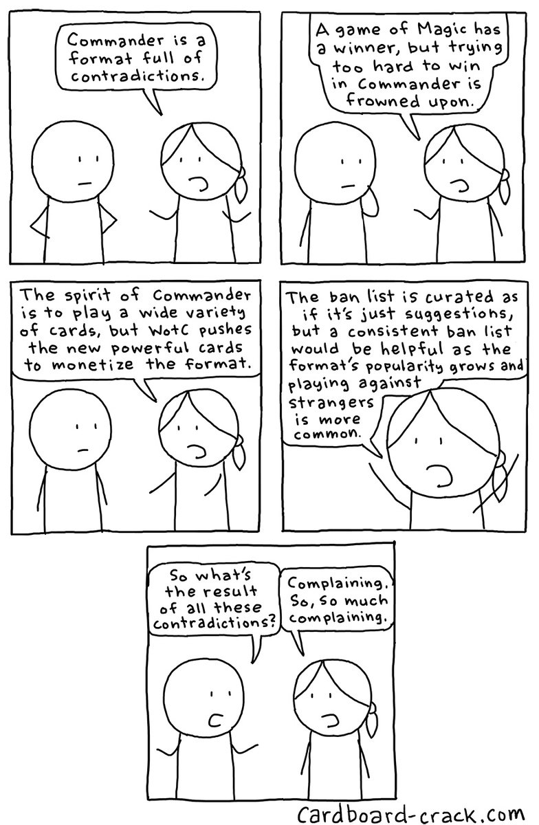 Commander Contradictions
Patreon - patreon.com/CardboardCrack
Books - cardboard-crack.com/books/