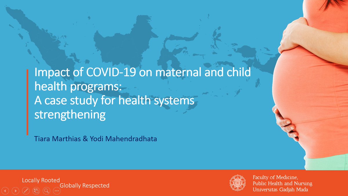 ANUIndonesia's tweet photo. Currently @timarthias is presenting the on maternal &amp; child health during #COVID19. Innovations are urgently needed to strengthen health services and services resilience in this respect, eg telehealth, moving services closer/homecare, and rigorous evaluation of patient flows. https://t.co/Xf4uVsAjPh