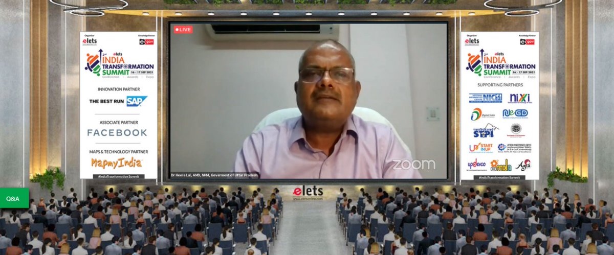 egovonline's tweet photo. Dr Heera Lal, Additional Mission Director, @nhm_up, @UPGovt, said, "We are empowering people under the #ModelGaon initiative by sharing knowledge through #videoconferencing  tools and other #technology tools."
#IndiaTransformationSummit #DigitalTransformation #IT https://t.co/hmQdGryboz