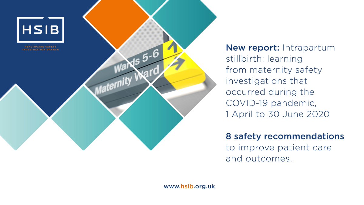 Our latest report, out today, sets out findings from our review into intrapartum stillbirths in the wake of the #COVID19 pandemic. The review was prompted by an increase in referrals we received between April and June 2020. Read the report >> hsib.org.uk/investigations…
