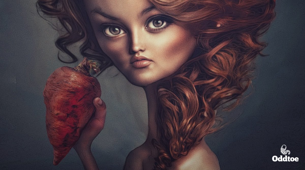 Oddtoe's tweet photo. Here’s Miss October. She’s the one on the left. The 2021 Rooted Vegetables and Tuber Calendar is here and it’s Gregorian. #illustrators https://t.co/HUKU2cLZ77