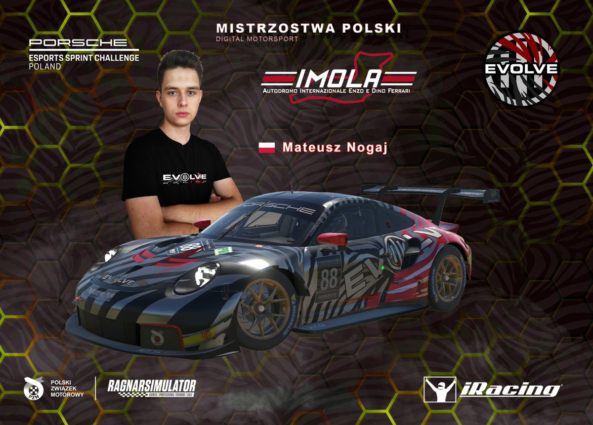 🔥🔥🔥
<a href="/iRacing/">iRacing</a> Second round of Polish Digital Motorsport Championship runs today. This time <a href="/mati_nogaj/">Mateusz Nogaj</a>  will race at Autodromo Enzo e Dino Ferrari, one of the most famous track in Italy.

<a href="/ELEVENSPORTSPL/">ELEVEN SPORTS PL</a>
<a href="/SokolimOkiem/">Mikołaj Sokół</a> <a href="/M_Gasiorowski/">Michał Gąsiorowski</a>
<a href="/primaryweapons/">Primary Weapons</a>