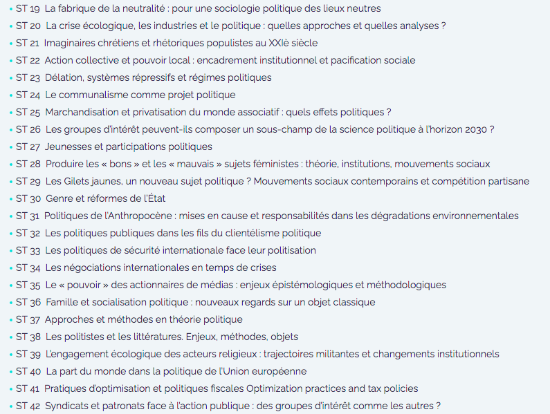 afspinfos's tweet photo. 🚨 Congrès AFSP Lille 2022 👉 Découvrir les thématiques des 58 ST faisant l’objet d’un appel à communications (date limite d'envoi des propositions : 2 novembre) ⤵️

Pour télécharger les #AAC, c'est par ici :
https://t.co/foeRoKN4sR 
#sciencepolitique #AFSP2022 #SHS #ESR https://t.co/yYzHOBF37Q