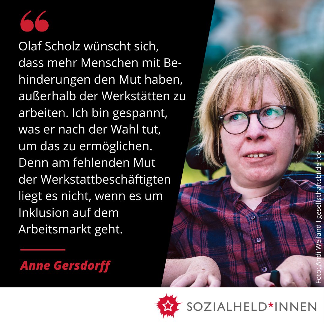.<a href="/SakulTalks/">Lukas</a> hat <a href="/OlafScholz/">Olaf Scholz</a> bei der #Bundestagswahl-Show auf <a href="/ProSieben/">ProSieben</a> mit den Arbeitsbedingungen in #WfbM konfrontiert. Scholz hat viel versprochen. Wir haben da ein paar Ideen, was Sie tun könnten, Herr Scholz: bit.ly/5-schritte-in-… #MehrAlsEinWeg #MehrAlsEinJob