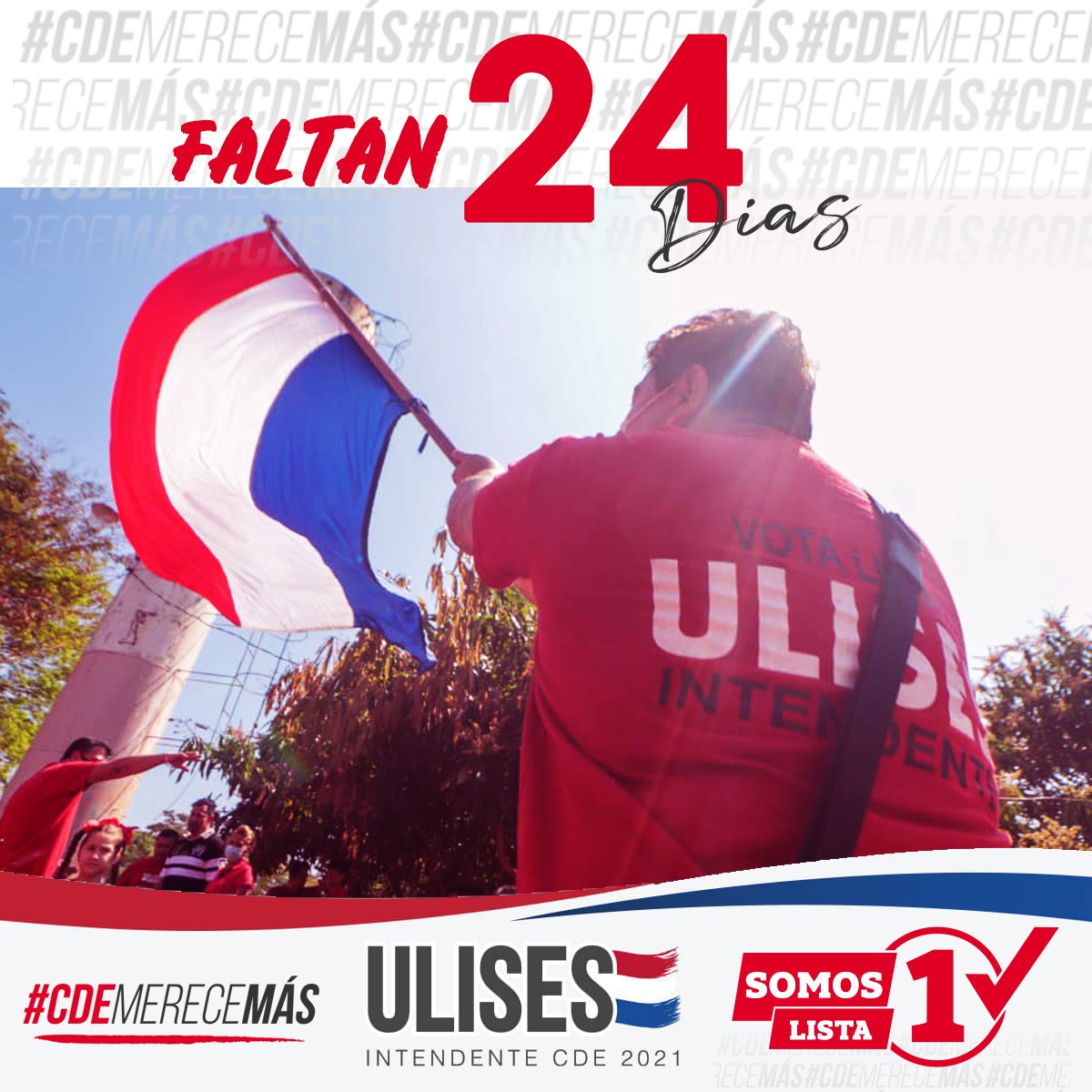 UliQuintana's tweet photo. Cuenta regresiva‼️
Estamos a días de tomar la decisión de cual será nuestro futuro y como queremos vivir en nuestra amada tierra donde brilla el sol y el progreso florece de manos de su gente trabajadora.
Lista 1 🚩☑️
#ULISESINTENDENTE por que #CDEMERECEMAS ‼️ https://t.co/b2dVhOWg9h