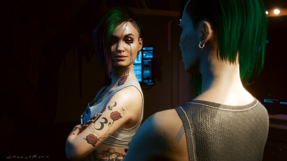 Rokkathan's tweet photo. "I'm glad you're here, V"
#Cyberpunk2077 #Cyberpunk2077PhotoMode #JudyAlvarez #Vikk #VirtualPhotography #WorldofVP #ZarnGaming https://t.co/vfOrGqniIS