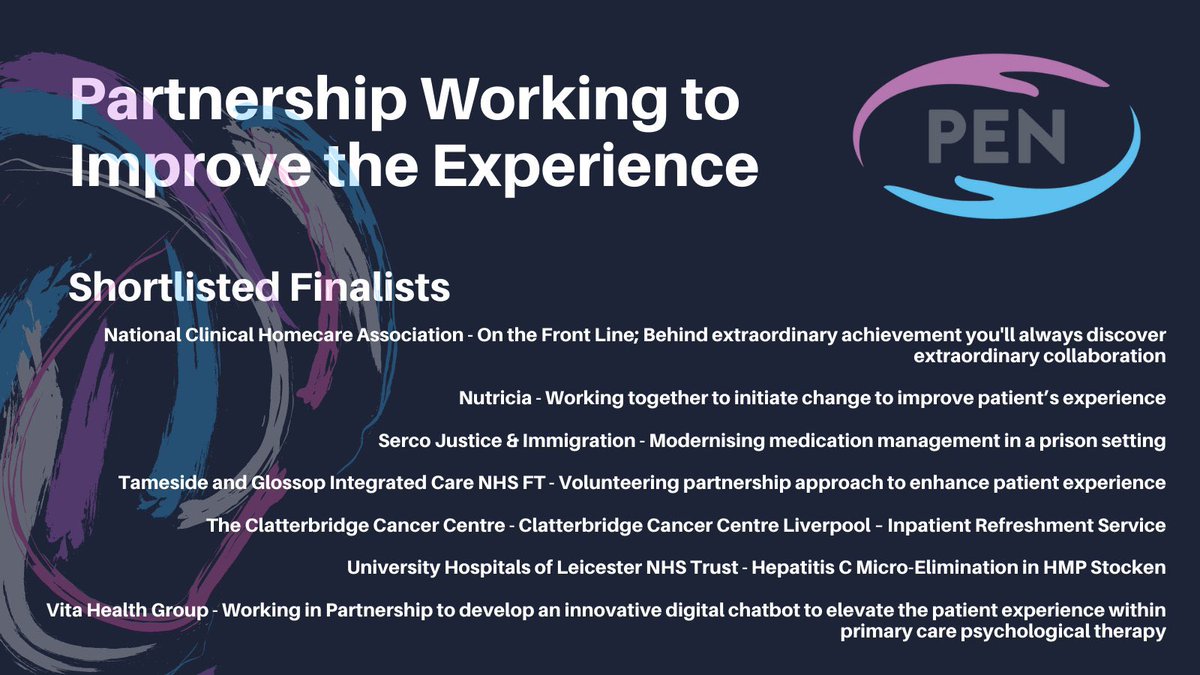 Congratulations to our Partnership Working to Improve the Experience category winners <a href="/SercoGroup/">Serco Group</a>
<a href="/HMPDovegate/">HMP Dovegate</a> <a href="/PracticePlusGrp/">Practice Plus Group</a> 🏆🏆 
 #PENNA21 #PatExp