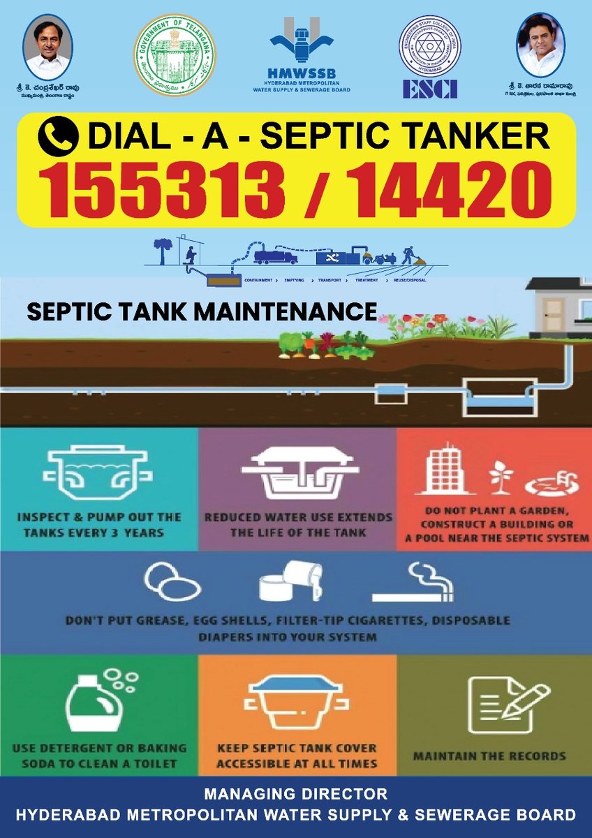 HMWSSB (@hmwssbonline) on Twitter photo Do you use septic tank for your home? How do you maintain it then? How often do you clean it?
Check this out!!
<a href="/smsctelangana/">SafaiMitra Suraksha Challenge Telangana</a> #SafaimitraSurakshaChallenge <a href="/MDHMWSSB/">K Ashok Reddy, IAS</a> <a href="/Chary_VSC/">V. Srinivas Chary</a> <a href="/SwachhBharatGov/">Swachh Bharat Urban</a> <a href="/arvindkumar_ias/">Arvind Kumar</a> Do you use septic tank for your home? How do you maintain it then? How often do you clean it?
Check this out!!
<a href="/smsctelangana/">SafaiMitra Suraksha Challenge Telangana</a> #SafaimitraSurakshaChallenge <a href="/MDHMWSSB/">K Ashok Reddy, IAS</a> <a href="/Chary_VSC/">V. Srinivas Chary</a> <a href="/SwachhBharatGov/">Swachh Bharat Urban</a> <a href="/arvindkumar_ias/">Arvind Kumar</a>