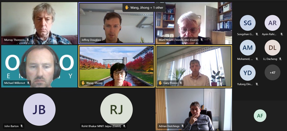 Thanks to all our amazing speakers from @beisgovuk
 Caldera Heat Batteries, <a href="/InvinityEnergy/">Invinity Energy Systems</a>
 <a href="/HighviewPower/">Highview</a> <a href="/OXTO_Energy/">OXTO Energy Storage</a> MNIT Jaipur <a href="/Storelectric/">Storelectric</a> Futurebay &amp; Energy Act that talked during our “Energy Storage for Decarbonisation” workshop. 
#COP26Supergen <a href="/GCRF/">Global Challenges Research Fund (GCRF)</a> <a href="/YLDing2/">YL Ding</a>