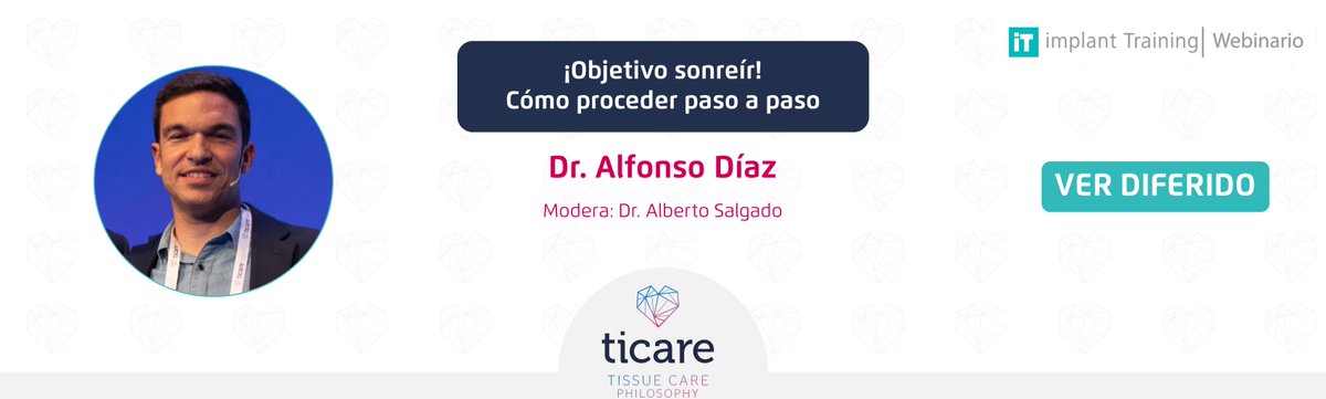 ticareimplants's tweet image. 🆕 ¿No pudiste asistir al webinario del Dr. Alfonso Díaz? 
Ya disponible en diferido ¡Dale al ▶️ y no te pierdas nada!

Registro: bit.ly/webinardiferid…

#ticareImplants #ticareWebinars #ImplantTraining #implantologia #odontología