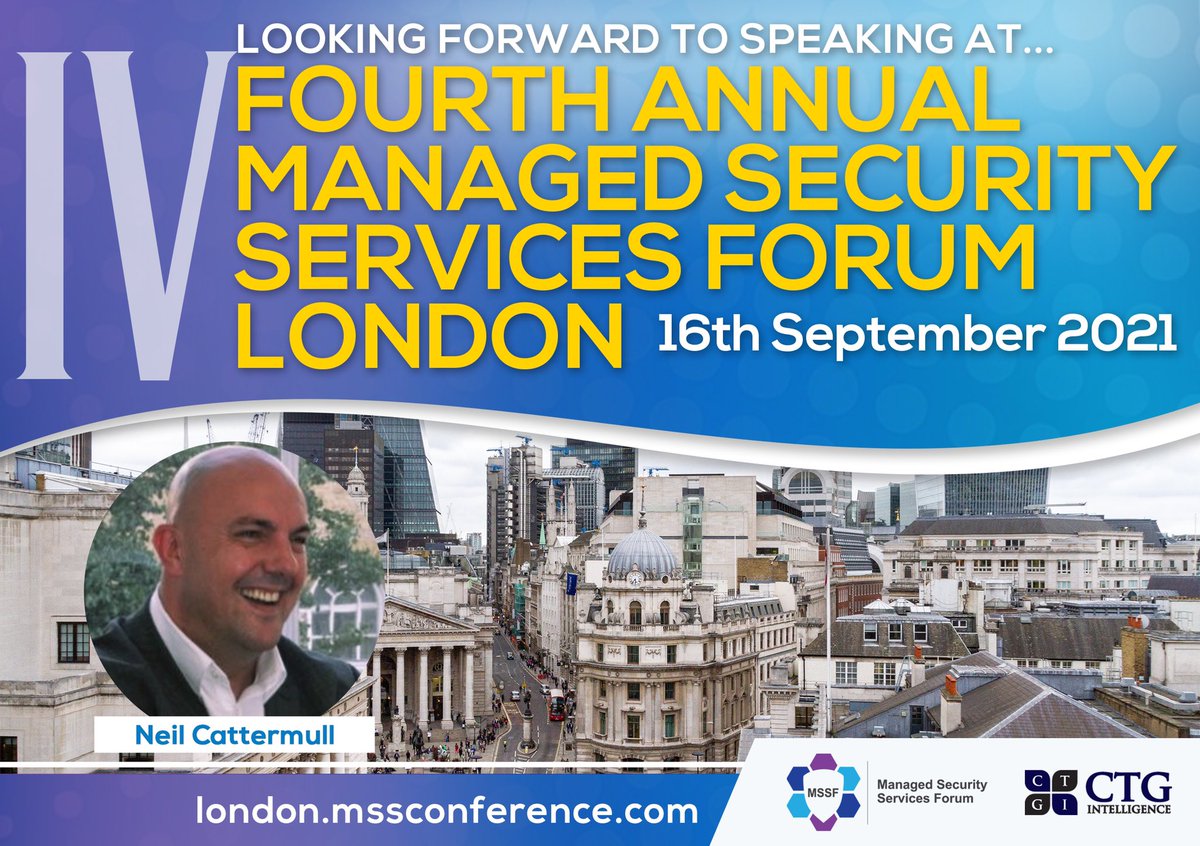 NeilCattermull's tweet image. Why not join me at 2.10pm as security is firmly in the agenda at london.mssconference.com 
We talk:

- Pandemic closed the door on the cloud / on prem debate?

- Distinct difference between software &amp;amp; infrastructure insourcing?

#mssp #cloud #ai #Infosec