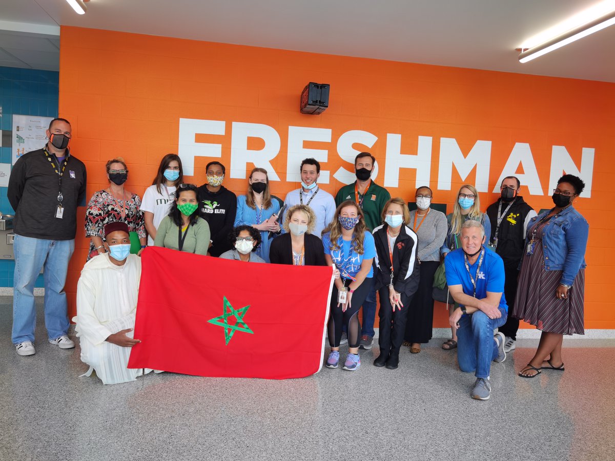 Yeserday, our TCLP grantee Mohamed Salem Tiguit gave an outreach presentation about Morocco to the Freshman Academy staff and teacher at his host Frederick Douglass High School in Lexington, Kentucky.

#TCLP #Outreach #FulbrightMorocco #MACECE