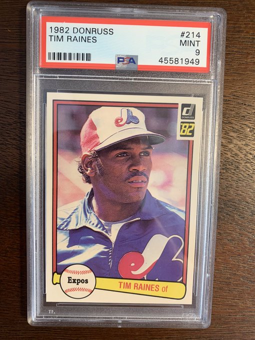 Happy  Birthday wishes go out to Tim Raines, shown on 1982 Donruss - and Robin Yount, on 1989 Topps  