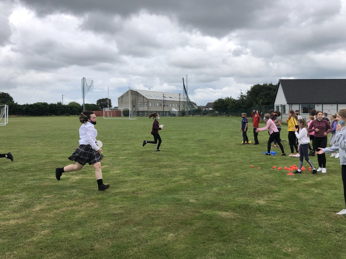 EVCgaa's tweet photo. The start of our 1st year wellbeing program for the new year “Going Well”. We made the most of the good weather with plenty of fun activities, great participation by all. Well done to all students involved @EnniscorthyVc @EoinMorrissey88 https://t.co/0MTZcDfs6R