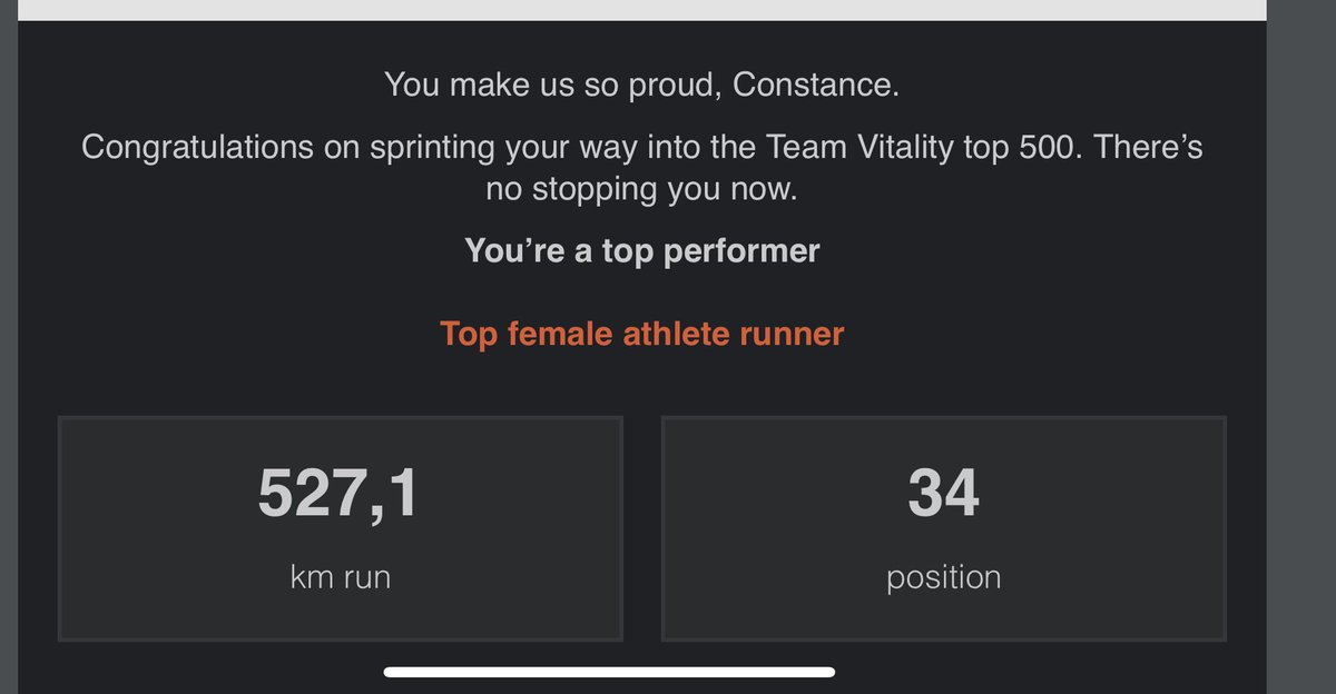 Connie____M's tweet image. This is motivating. I’m super proud. 🎊🎉🎊🎉 #RunningWithTumiSole #FetchYourBody2021 #SpringRuns #ThursdayMotivation #TeamVitality