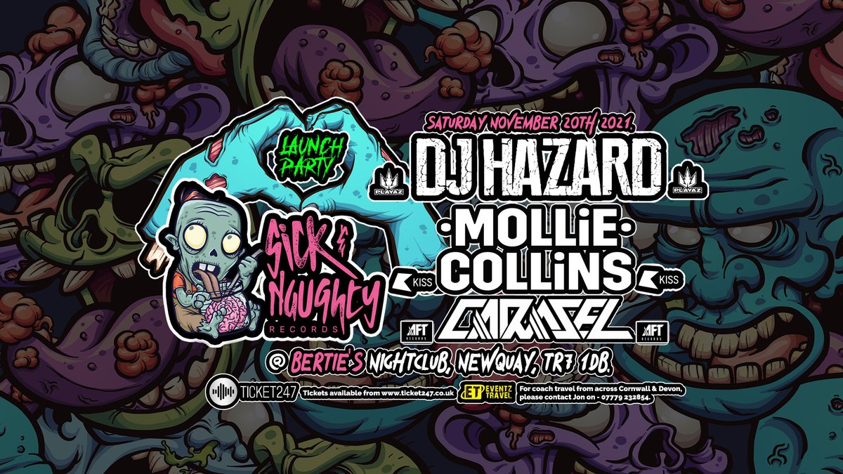 Sick & Naughty Records (@sickdnb) on Twitter photo We are super gassed to announce the lineup for the <a href="/SickDNB/">Sick & Naughty Records</a> Launch Party!! #Dirty! 🤮😈
<a href="/djhazard_playaz/">DJ Hazard</a> <a href="/molliecollins/">MOLLIE COLLINS</a> <a href="/Carasel/">Carashelly</a> <a href="/Devinyl_DJ/">Devinyl DJ</a> <a href="/DjTuskan/">Rory Tuskan</a> <a href="/PalmDj/">Sinprint DnB</a> <a href="/1MCDELIGHT/">MC DELIGHT</a> <a href="/realplayaz/">Playaz Recordings</a> @KissFMUK <a href="/AFTrecords/">AFT Records</a> #DNB #Jumpup #drumandbass We are super gassed to announce the lineup for the <a href="/SickDNB/">Sick & Naughty Records</a> Launch Party!! #Dirty! 🤮😈
<a href="/djhazard_playaz/">DJ Hazard</a> <a href="/molliecollins/">MOLLIE COLLINS</a> <a href="/Carasel/">Carashelly</a> <a href="/Devinyl_DJ/">Devinyl DJ</a> <a href="/DjTuskan/">Rory Tuskan</a> <a href="/PalmDj/">Sinprint DnB</a> <a href="/1MCDELIGHT/">MC DELIGHT</a> <a href="/realplayaz/">Playaz Recordings</a> @KissFMUK <a href="/AFTrecords/">AFT Records</a> #DNB #Jumpup #drumandbass