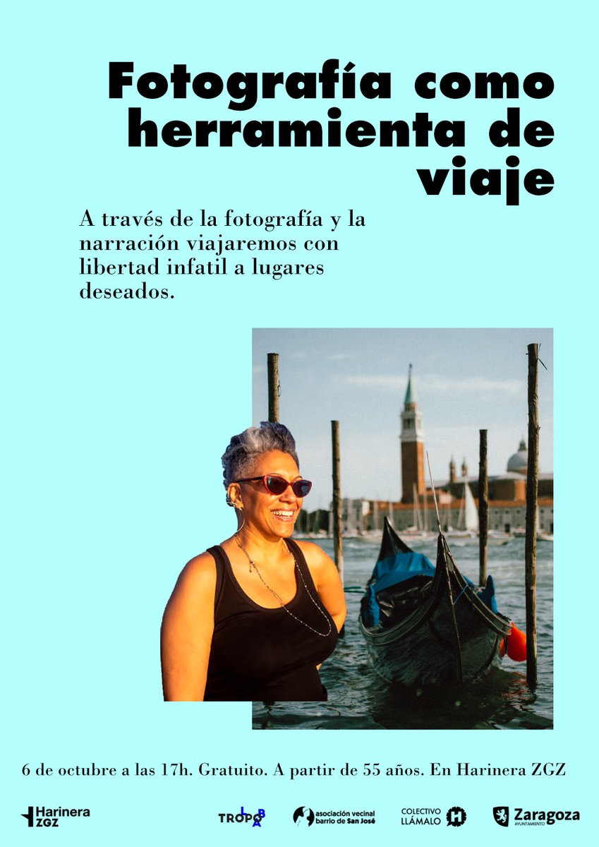 “Fotografía como herramienta de viaje” es un taller en el que, a través de la fotografía y la narración de historias, personas mayores -y no tanto- puedan realizar ejercicios de libertad infantil para pasar un rato en compañía. Con <a href="/TropoLab/">TropoLab</a> 

harinerazgz.wordpress.com/2021/09/08/bol…