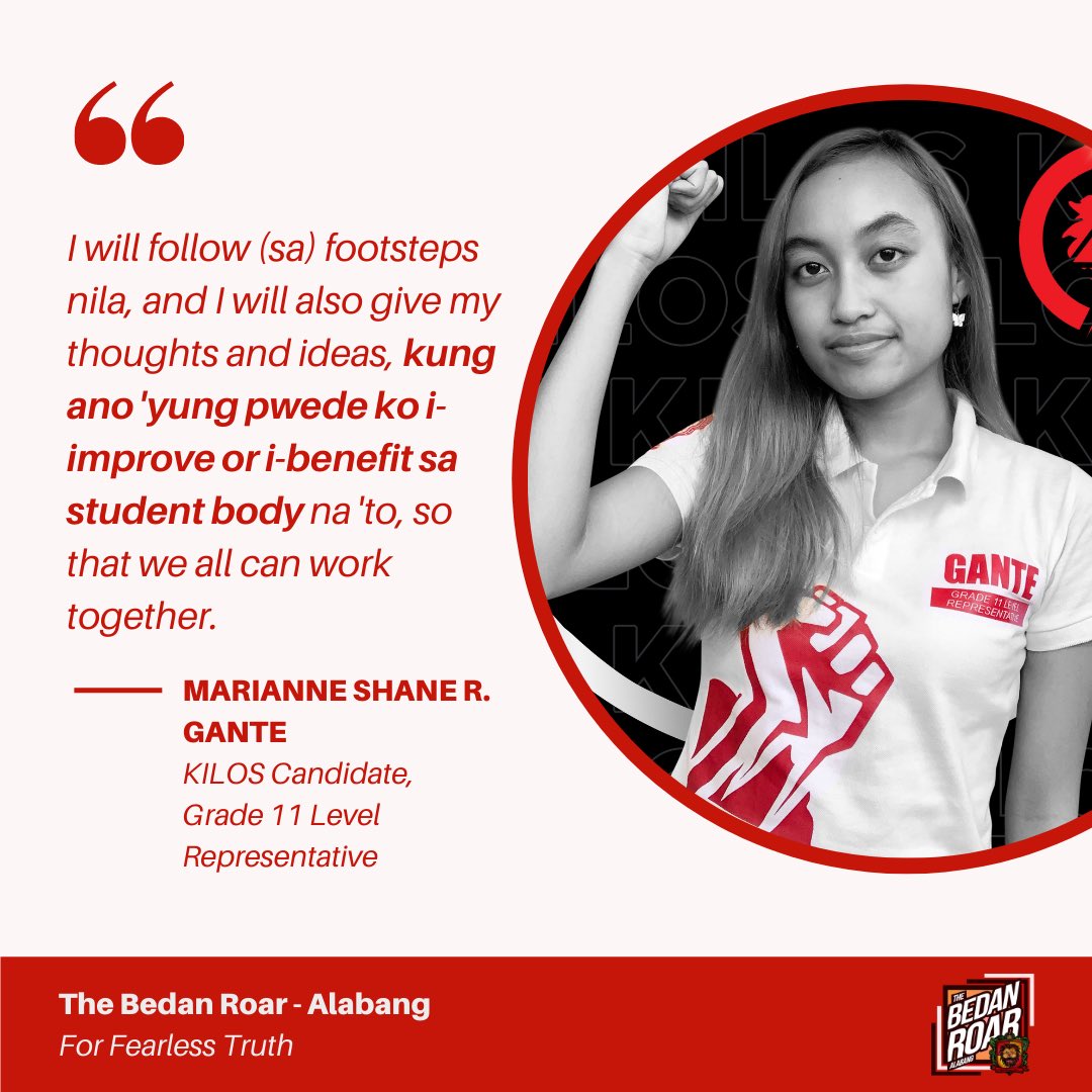 BedanRoarSBCA_'s tweet photo. In yesterday's BedisTanong, each candidate for the positions up for grabs under the Central Student Government were given one question each. Find out their notable answers here.

Don't forget to exercise your right to vote for your future Bedan leaders tomorrow, September 17th! https://t.co/Wuhtdaiotd