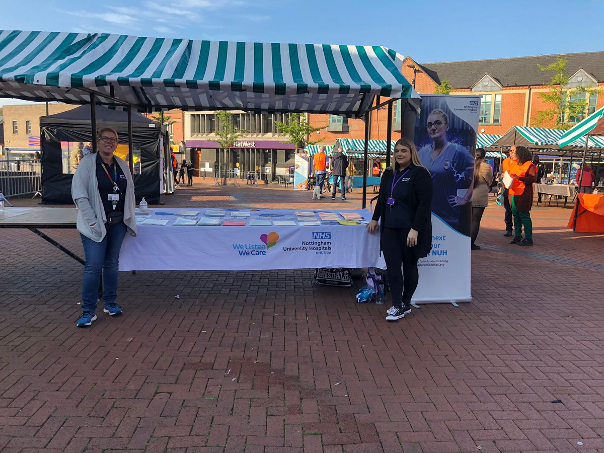 Jo Beckwith (@beckwithjoanne) on Twitter photo Here and ready to go at Bulwell Marketplace... First face to face event in 18 months 😬, nervous but excited, here till 2.30pm today, do come along and say hello @JCPInNotts @TeamNUH @NUHApprentices #jobs #jobsearch #workwithuswednesdays <a href="/NUHInstitute/">Institute of Care Excellence</a> <a href="/NUHParticiptn1/">@NUHParticipation</a> Here and ready to go at Bulwell Marketplace... First face to face event in 18 months 😬, nervous but excited, here till 2.30pm today, do come along and say hello @JCPInNotts @TeamNUH @NUHApprentices #jobs #jobsearch #workwithuswednesdays <a href="/NUHInstitute/">Institute of Care Excellence</a> <a href="/NUHParticiptn1/">@NUHParticipation</a>