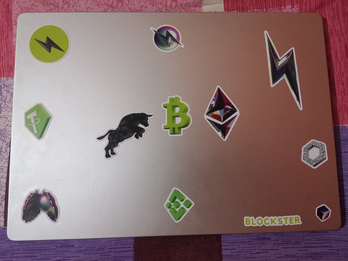 Blockchain_Hulk's tweet photo. Thank you @BlocksterCom for the sticker gifts.. It finally arrived.. 😍 https://t.co/jpnMnzv9At