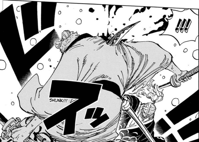 0Danho's tweet photo. He blocked a combined Yonko attack that broke most of his bones, after taking a hit by BM‘s Tenji. After that he got hit by Hybrid Kaido Thunder Bagua, a attack that made Luffy pass out completely. Zoro was still conscious

And people wanna tell me, this one shotted Zoro? 😭 https://t.co/ahXiKd24Sz
