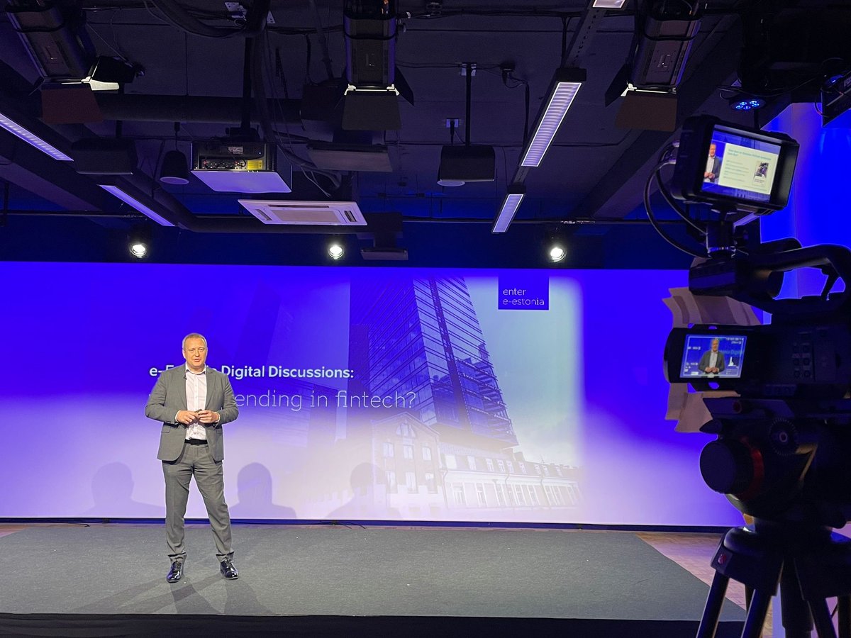e_estonia's tweet image. Kaido Saar, Chairman of the Management Board @FinanceEstonia says that 57% of the #fintech market in Estonia consists of companies focused on:

1. Digital assets 
2. Digital lending
3. Digital payments

#eEstoniaDigitalDiscussions