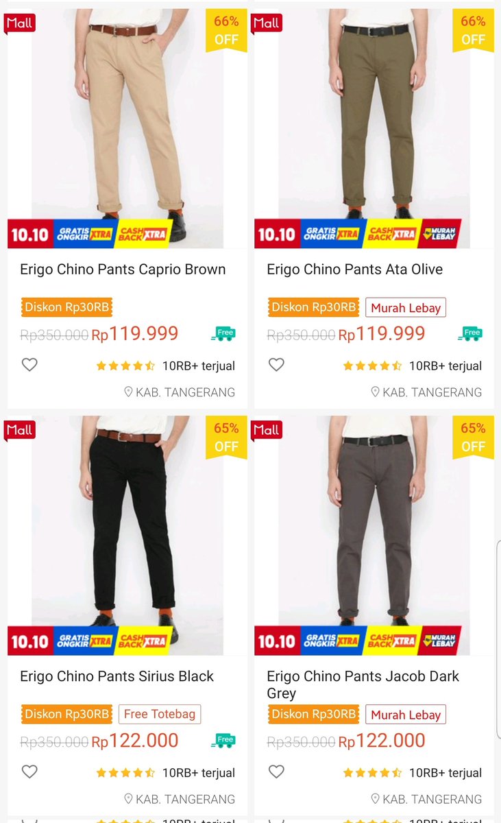 threadhemat's tweet image. Celana chino dan kaos Erigo diskon 65%!
shp.ee/6exrg3v

Ada voucher diskon toko juga.