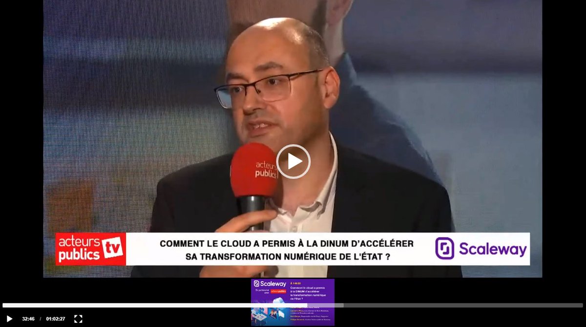 Retrouvez <a href="/LaurentLEPRIEUR/">Laurent Le Prieur</a> d'<a href="/Edu_Num/">Éducation Numérique</a>  sur <a href="/acteurspublics/">acteurs publics</a> TV

☁️Le cloud et la transformation numérique de l'état avec le projet #BigBlueButton d'<a href="/education_gouv/">Ministère Éducation nationale</a> 
 
👉app.livestorm.co/acteurs-public…

cc <a href="/_DINUM/">DINUM</a> <a href="/capgeminifrance/">Capgeminifrance</a> <a href="/Scaleway_fr/">Scaleway FR</a>