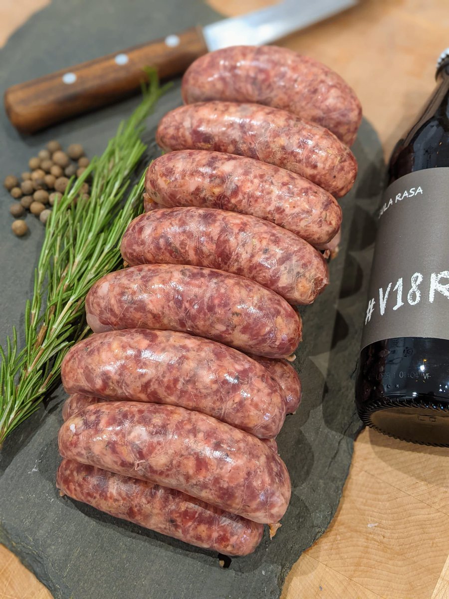 It's a sausage sort of day...
We've been whipping up something hearty for your supper - Venison, Pork and red wine with a hint of juniper, thyme &amp; rosemary.
#choppingblockpenrith