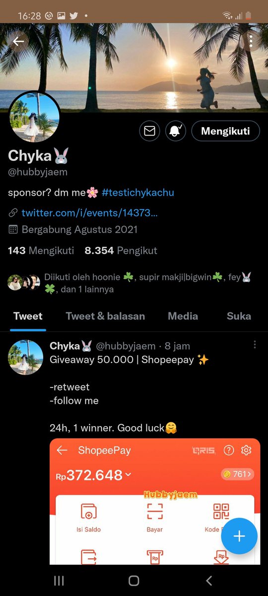 skangwru's tweet photo. @hubbyjaem @raybizel done all rules,bismillah wish me luck anw makasih banyak ya kak udah adain GA ini semoga selalu dikelilingin orang baik and semoga lancar selalu rejekinya,have a nice day kak chyka <333 https://t.co/ZGHidh3ysy