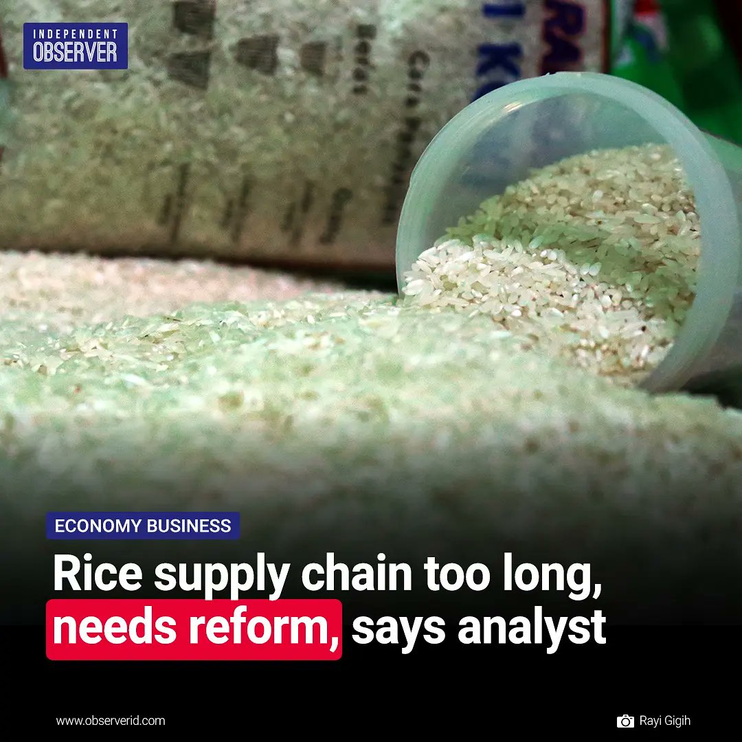 Observer_ID's tweet photo. Rice Supply Chain Too Long, Needs Reform, Says Analyst https://t.co/DHlBBbUThG #OBSERVER #foods https://t.co/LGJnR0d1GC