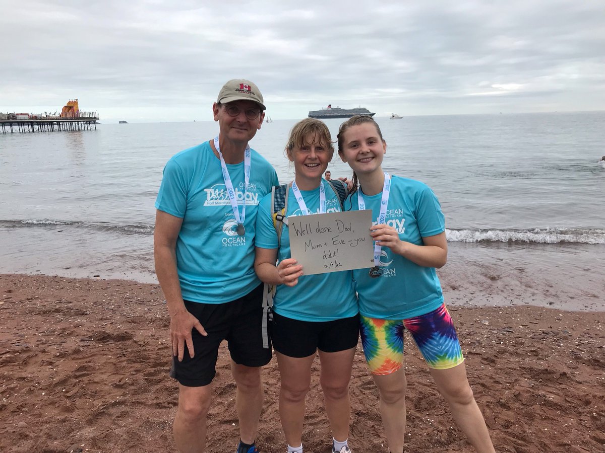 Thank you &amp; congratulations to Eve Myer, who completed the Torbay Half for <a href="/forcecancer/">FORCE Cancer Charity</a>, running with her parents.
Eve's mum received support from FORCE in 2016 &amp; Eve says, 
'I am thankful every day to still have my mum &amp; best friend in my life'.

ow.ly/zyhm50GaW6b