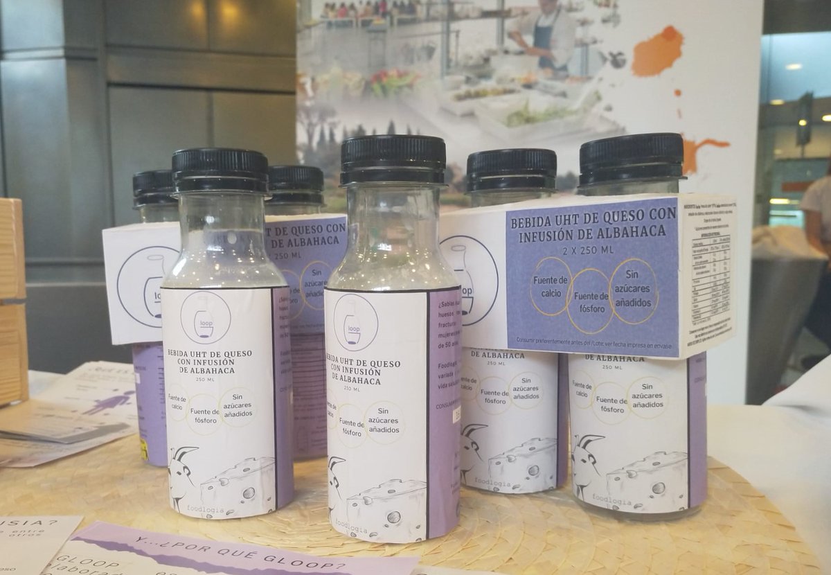 esFIAB's tweet photo. 🔵 El tercer equipo de la jornada es @somun_gloop, de la @UPV, que nos proponen una bebida láctea que puede combinarse fácilmente con otros ingredientes para potenciar su sabor. #Ecotrophelia @Ecotrophelia_ES https://t.co/ogEE2CoXzs