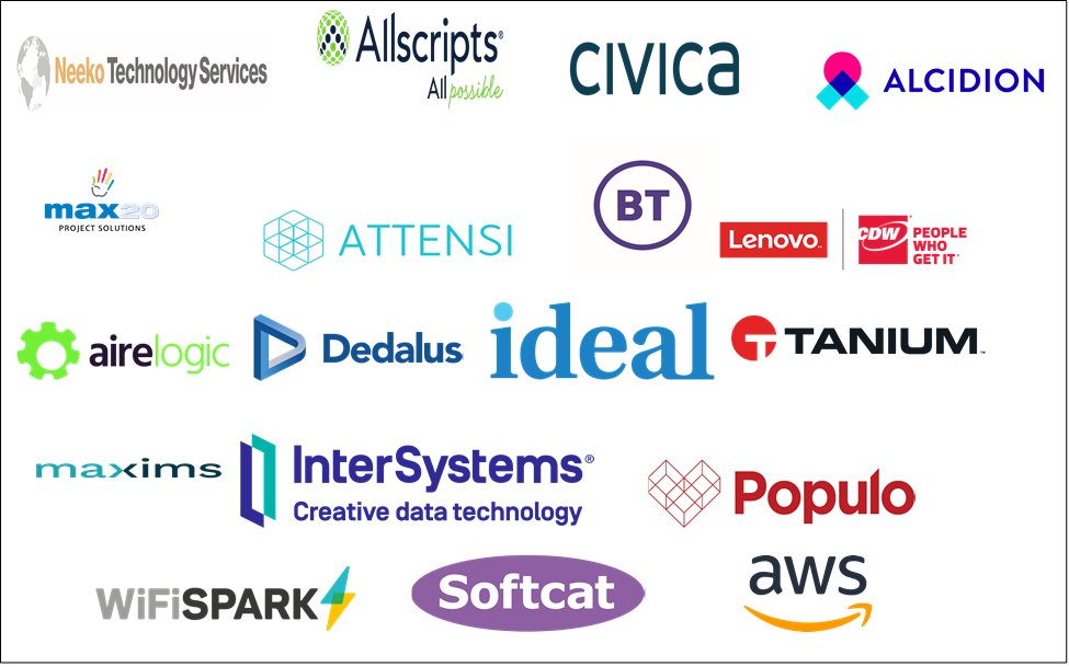 Thank you to all our sponsors!  #nwconnect21 @Attensi, @InterSystems, @max20_Projects, @DedalusUKI, @alcidion, @wifispark, @NeekoTech, @PopuloConsult, @ProfSulMahmud, @AireLogic  @IMSMAXIMS, @CDW_UK, @CivicaUK, @Tanium, @IdealUK, @Allscripts, @softcat