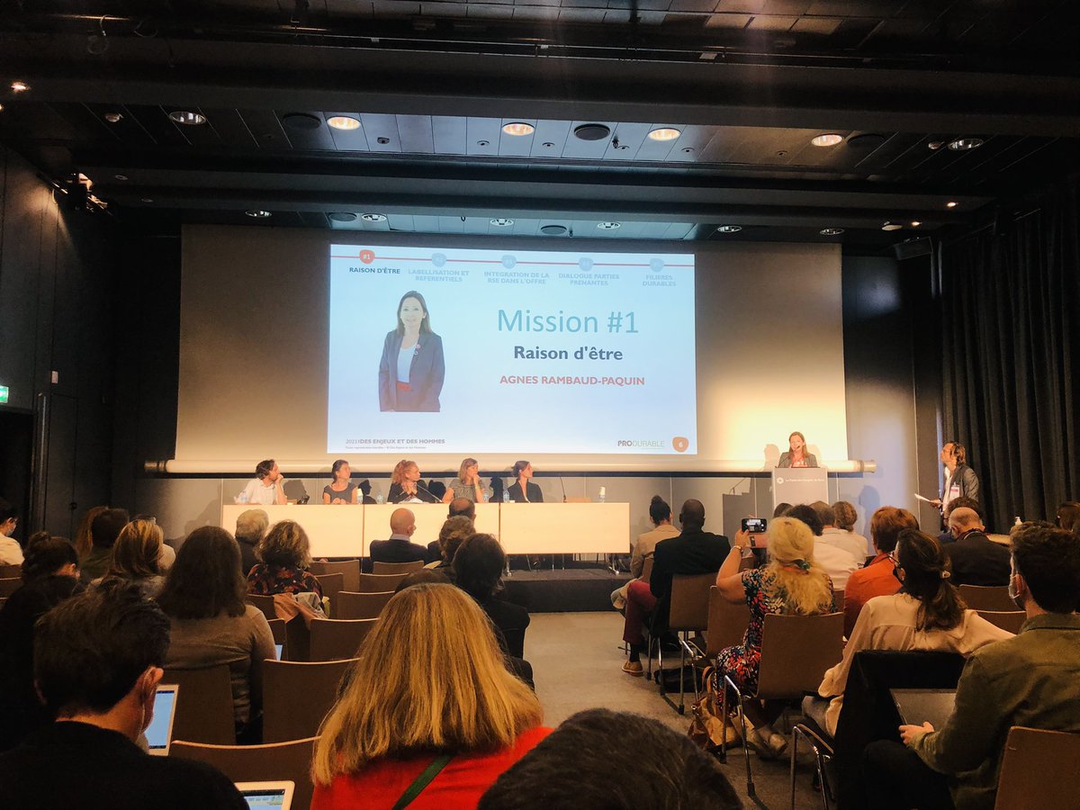 « Travailler sa raison d’être permet : de s’inscrire sur du long terme, s’aligner autour de la vision, embarquer ses parties prenantes » <a href="/arambaudpaquin/">Agnès Rambaud</a> #produrable <a href="/PRODURABLE/">Salon PRODURABLE</a> #rse #positiveimpact