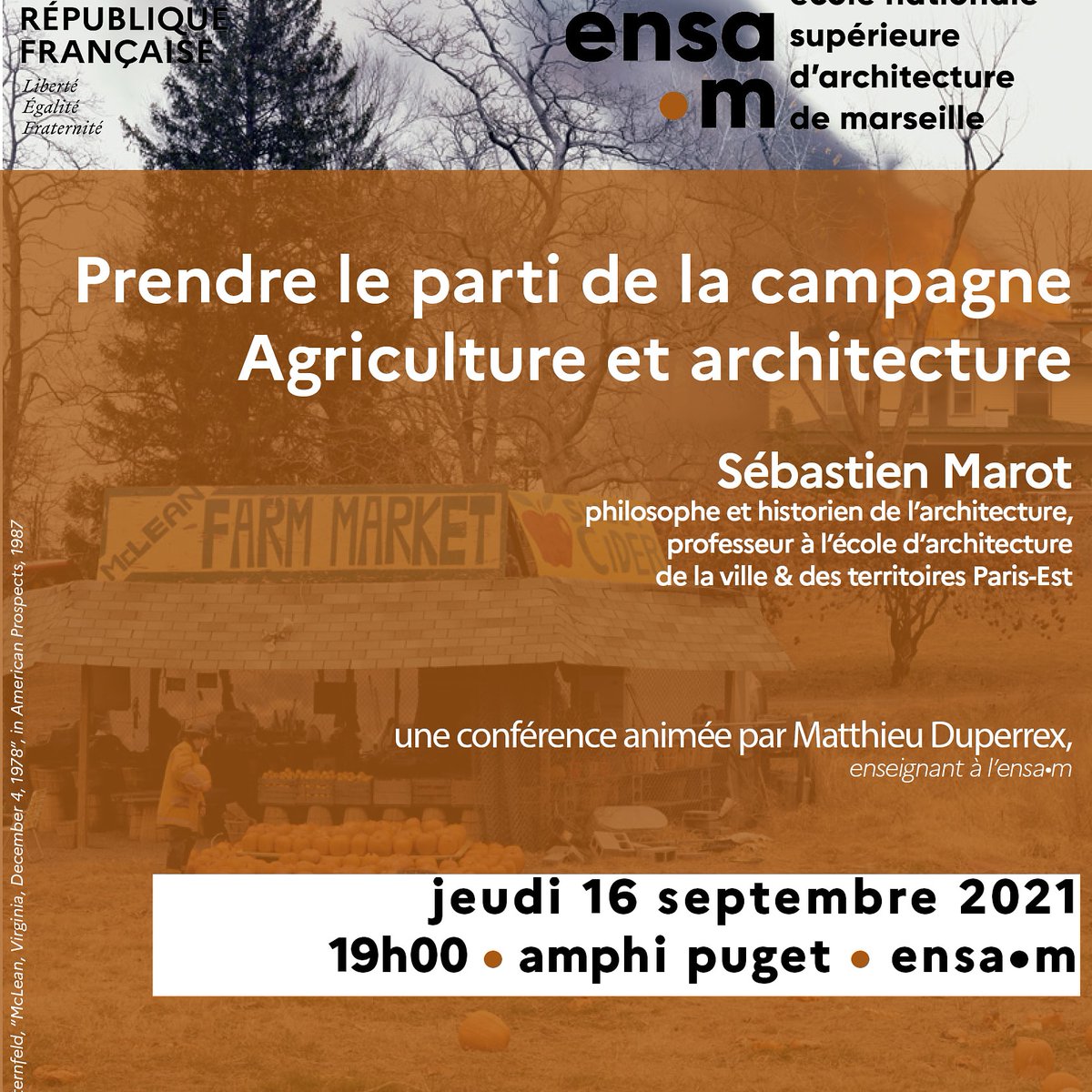 Ce soir conférence de Sébastien Marot #architecture#conférence