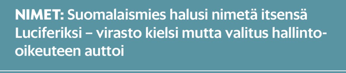 Never give up! #nimitysuutiset