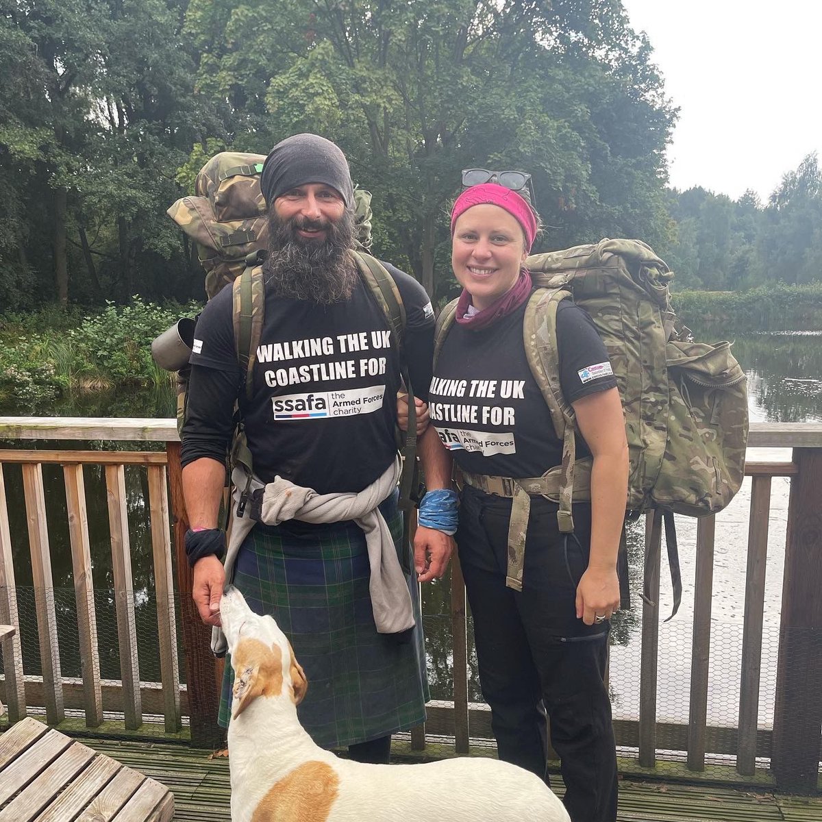 BainlandPark's tweet image. So honoured to have Chris Lewis, Kate &amp;amp; Jet stay with us. We were all moved by ‘The Long Walk Home’ a documentary about Chris&apos;s mission to walk the coastline of the UK whilst raising money for @SSAFA which he credits with saving his life. Find out more &amp;amp; donate! #chriswalkstheuk