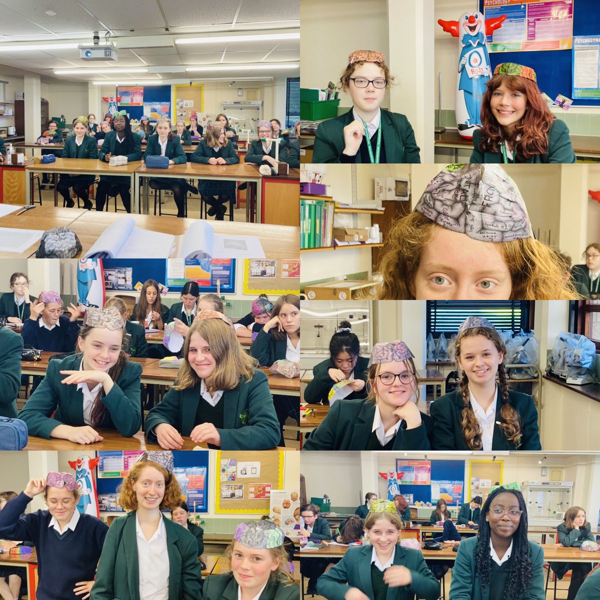 It’s been fantastic to bring psychology to the lower school with a series of ‘Our Brilliant 🧠’ enrichment classes. S3&amp;4 enjoyed making brain hats #enrichment #brainsarebrilliant #sparebrains #learningisfun